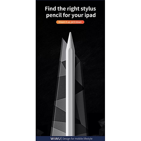 Bút Cảm Ứng Wiwu Pencil W Dành Cho Ipad Sạc Không Dây Từ Tính, Có Chỉ Báo Pin Trên Thân Bút - Hàng Chính Hãng