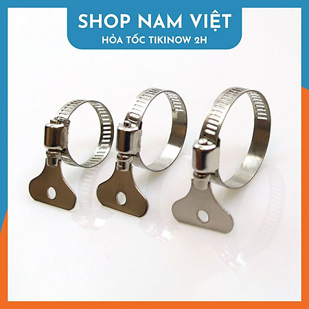 Đai Siết Cổ Dê Inox Chịu Tải Nặng, Có Tay Vặn