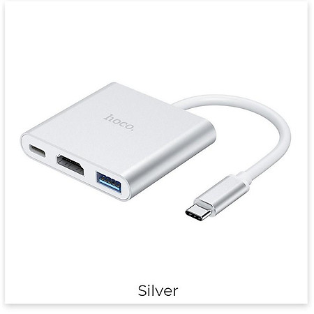 Hub chuyển Hoco HB14 TYPE-C Sang 3 cổng HDMI và USB 3.0 và TYPE-C.