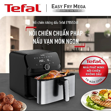 Nồi chiên không dầu điện tử Tefal EY855D68 EasyFry Mega Hàng chính hãng
