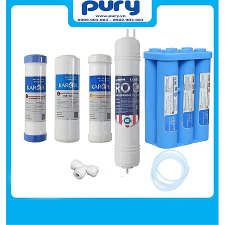 Combo 10 Lõi lọc Karofi - Đúc Nguyên Khối SMAX Hiệu Suất Cao HP 6.2 - Màng RO 100GDP USA - Alkaline - Hydrogen - Hàng Chính Hãng