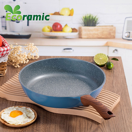 Chảo Chống Dính Ecoramic Vân Đá Đáy Từ Chính Hãng Cao Cấp, Chảo cạn siêu bền, Dùng cho mọi loại bếp trừ bếp từ, Bảo hành chính hãng 2 tháng