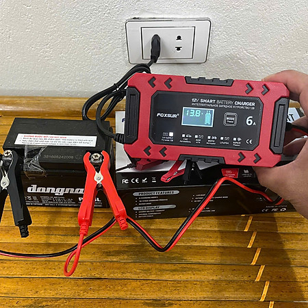 Sạc Ắc Quy FOXSUR 12V 4A - 120A Hàng Nhật Thông Minh – Công Nghệ 10 Giai Đoạn, An Toàn, Bền BỈ
