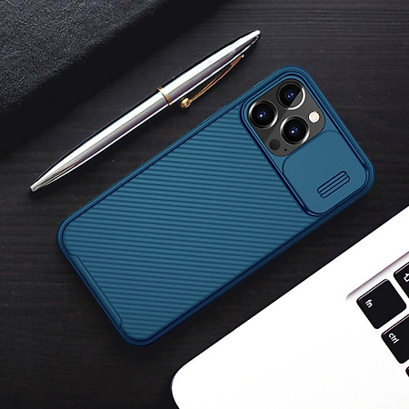 Ốp lưng cho iPhone 16 / 16 Plus / 16 Pro / 16 Pro Max hiệu Nillkin Camshield chống sốc nắp trượt bảo vệ camera - Viền TPU, đệm khí chống sốc, Lưng nhám PC chống vân tay - Hàng nhập khẩu