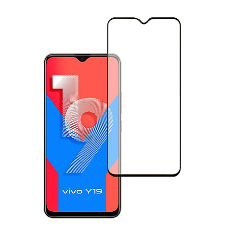 Miếng Dán Kính Cường Lực cho Vivo Y19 - Full màn hình - Màu Đen - Hàng Chính Hãng