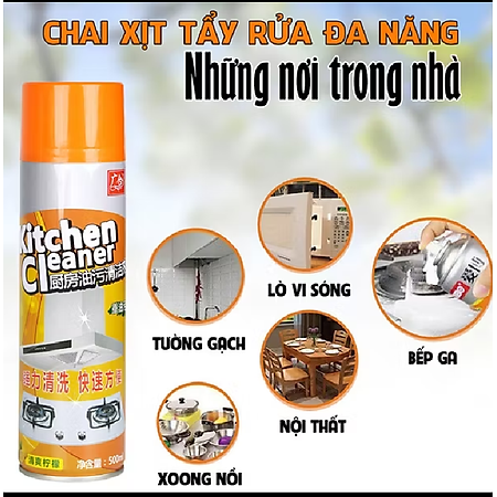 Chai xịt Tẩy rửa nhà bếp đánh bay mọi vết dầu mỡ
