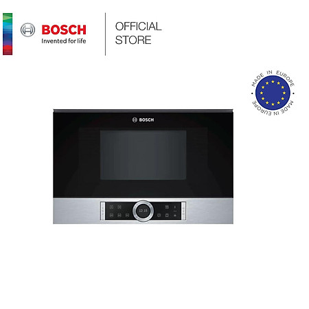 Lò Vi Sóng Âm Tủ Bosch BFL634GS1B Series 8, Dung Tích 21L, Công Suất 900W, Điều Khiển Cảm Ứng, Nhập Đức, Bh 12 Tháng, Hàng Chính Hãng