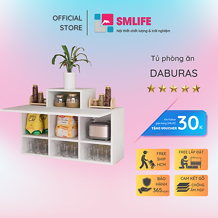 Tủ đựng đồ phòng bếp tiện dụng SMLIFE Daburas