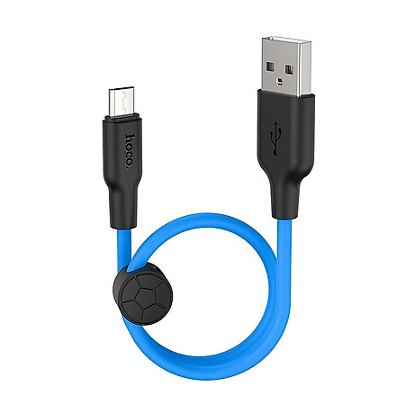 Cáp Sạc Hoco X21 Plus Micro - Dây Dài 25cm + Tặng Nút Gắn Bảo Vệ Cáp - Hàng Chính Hãng