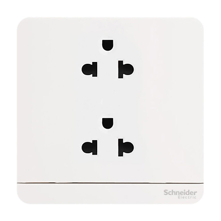 Bộ ổ cắm đôi 3 chấu màu trắng – AvatarOn