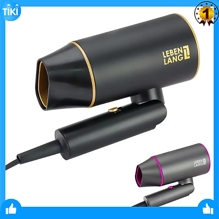 Lebenlang - Máy sấy tóc gấp gọn, 2 chiều nóng lạnh với công suất 2100W, chống xơ rối tóc, model LBH3088G - hàng chính hãng