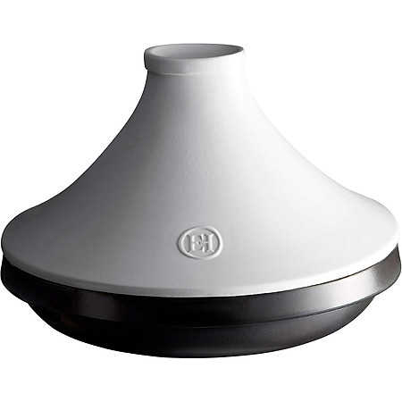 Nồi Tajine Emile Henry Delight EH779567 Ø 27cm 2L Màu Đen Xám Nắp Trắng - Packing Hàng chính hãng