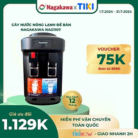 Cây nước nóng lạnh để bàn Nagakawa NAG1107 (500W) - Hàng Chính Hãng
