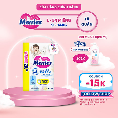 Tã/bỉm quần Merries Jumbo Đủ Size L54/XL46/XXL30