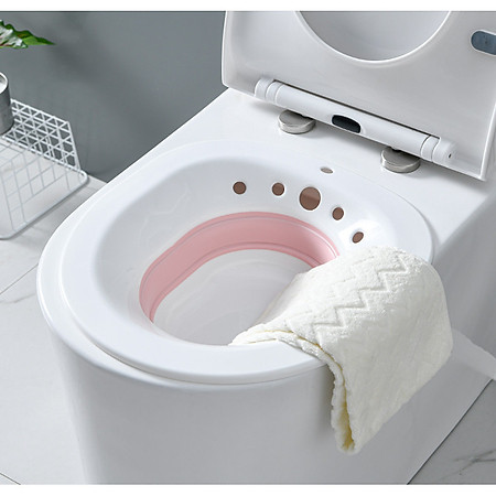 Chậu xông vùng kín sau sinh loại gấp gọn kèm vòi xịt (chọn mầu)