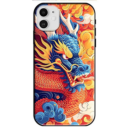 Ốp lưng cho IPhone X - Xs - Xs Max - Xr - 11 - 11 Pro Max - Rồng Xanh Sừng Trắng - Hàng Chính Hãng