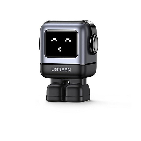 Ugreen 15570 65W 2c1a RG robotGaN with LCD bộ sạc Nexode robot chuẩn PD GaN 3 cổng chân cắm dẹp US RoboGaN màu xám đen 2 cổng usb type c và 1A CD361 20015570 - Hàng chính hãng