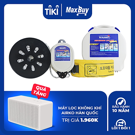 Bộ Dây Thoát Hiểm Tự Động NIKAWA Cho Nhà Cao Tầng KDD-17F (Tầng 15-17) - Bảo hành 10 năm - Hỗ trợ lắp đặt tận nơi, bảo dưỡng, Có Bảo Hiểm Bảo Minh 2 Tỷ Đồng