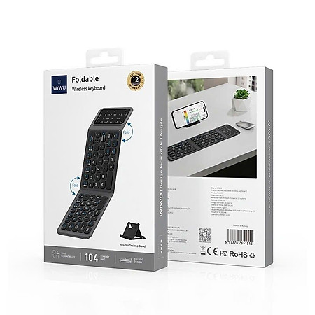 Bàn phím không dây có thể gập lại Wi WU FMK-05 - Hàng chính hãng