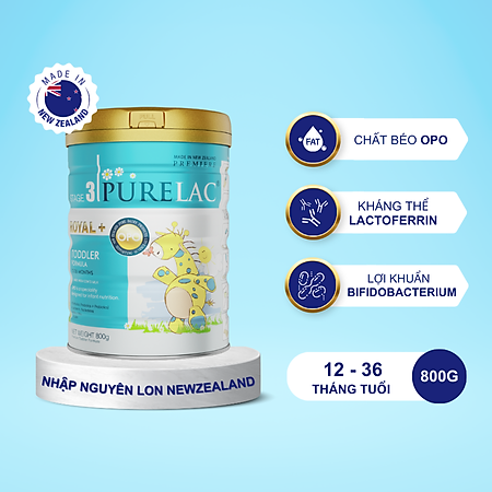 Sữa bột PURELAC 3 800g nhập khẩu New Zealand