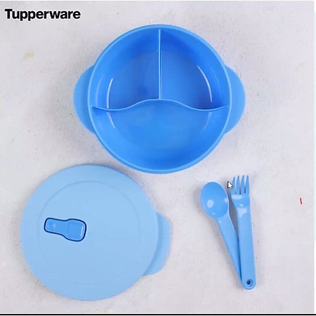 Bộ Hộp Cơm Tupperware Crysral Wave Lunch Set Kèm Muỗng Nĩa & Túi Đựng