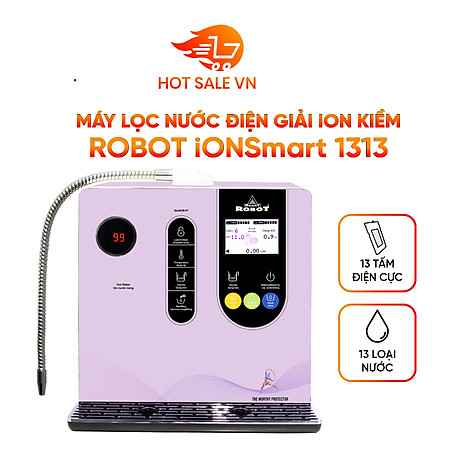 Máy Lọc Nước Điện Giải Ion Kiềm ROBOT IonSmart 1313 Chức Năng Nóng Thông Minh - Hàng Chính Hãng
