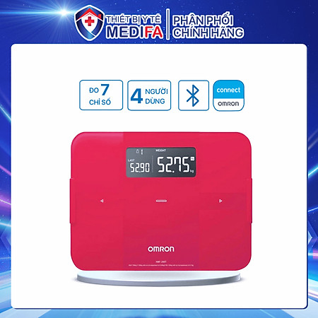 Cân đo chỉ số cơ thể Omron HBF-255T theo dõi 7 chỉ số cơ thể, mức cân tối đa 135kg