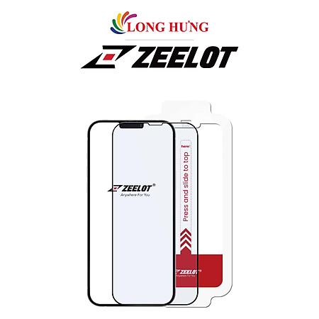 Dán màn hình cường lực Full viền chống tia xanh Zeelot SOLIDsleek dành cho iPhone 13 Series (hỗ trợ Kit dán) - Hàng chính hãng