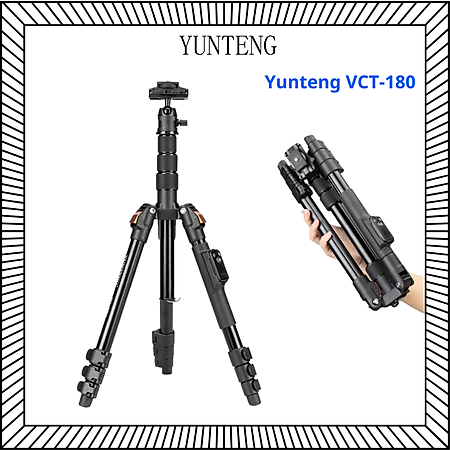 Tripod Yunteng VCT-180 - Chân Đế Máy Ảnh, Điện Thoại Cao Cấp, Gọn Nhẹ, Kèm Remote Điều Khiển Từ Xa - Hàng chính hãng