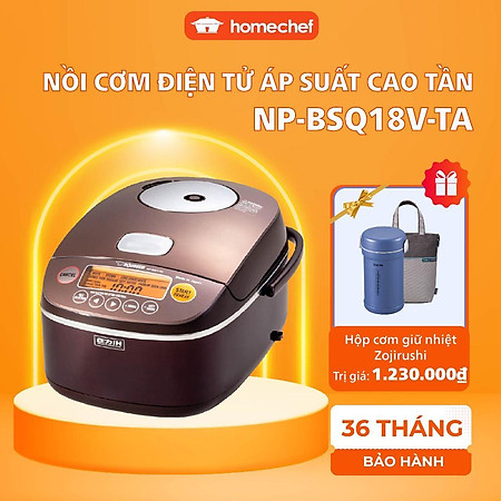 Nồi Cơm Áp Suất Cao Tần Zojirushi NP-BSQ18V-TA 1.8L – Nấu Cơm Thơm Dẻo - Bảo Hành 3 Năm|HÀNG CHÍNH HÃNG