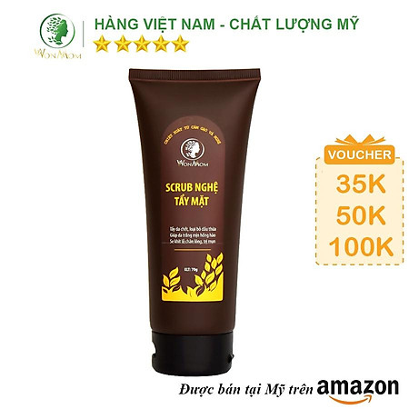 Scrub Nghệ Tẩy Tế Bào Chết Da Mặt, Giúp Sạch Da và Trắng Da Sâu Từ Bên Trong Wonmom 70g
