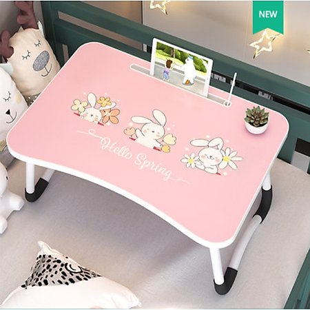 Bàn học sinh gấp gọn thông minh có khe máy tính bảng, khay để ly - chân bàn sơn tĩnh điện