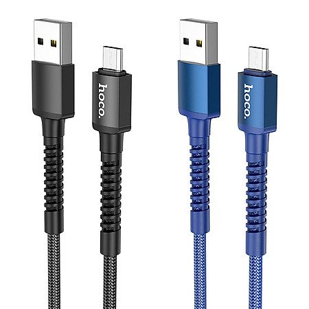 Cáp X71 Hoco 2.4A Dây Dù Cổng Micro Dây Dài 1m - Hàng Chính Hãng