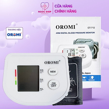 Máy đo huyết áp điện tử bắp tay OROMI GT-712 - Chăm sóc sức khỏe gia đình - Hàng chính hãng