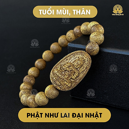 Vòng đeo tay phật bản mệnh phong thủy trầm hương HÀ XÁ cặp đôi nam nữ tuổi tý sửu dần mão thìn tỵ ngọ mùi thân dậu tuất hợi may mắn tài lộc