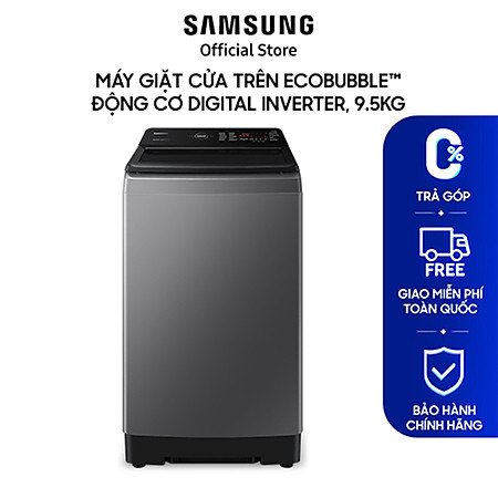 Máy giặt cửa trên Samsung Ecobubble™ với Động cơ Digital Inverter 9.5 kg WA95CG4545BDSV - Hàng chính hãng