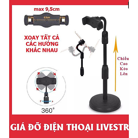 Giá Đỡ Điện Thoại livestream Xem Video Ổn Định Xoay 360 Độ Dùng Để Quay Phim Ghi Hình Đa Dụng - Hàng nhập khẩu