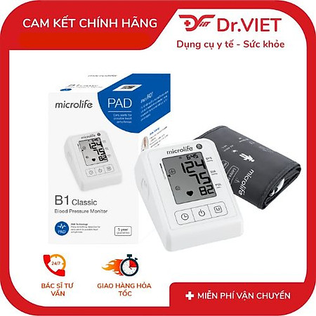 Máy đo huyết áp bắp tay Microlife B1 Classic - Giải pháp theo dõi huyết áp tại nhà tiện lợi!