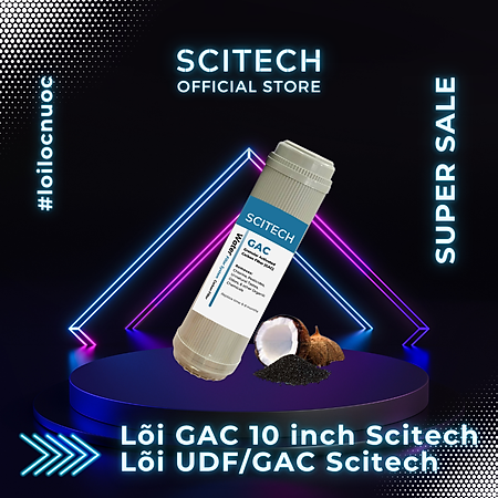 Lõi lọc nước số 2 UDF 10 inch dùng trong máy lọc nước RO, bộ lọc thô - Hàng chính hãng