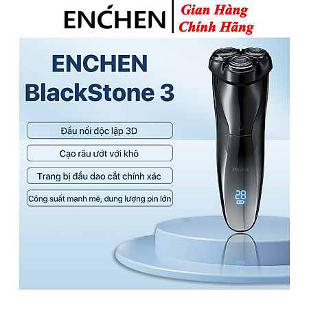 Máy Cạo Râu Enchen BlackStone3 hệ thống thông minh ESM cạo râu khô và ướt - Hàng chính hãng