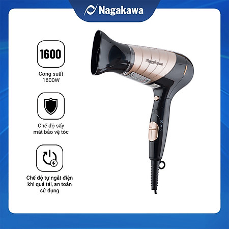 Máy Sấy Tóc Nagakawa NAG1604 (1600W) - Hàng Chính Hãng