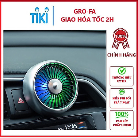 QUẠT MINI GẮN XE HƠI TIỆN DỤNG 8.5x5 CM CÓ ĐÈN LED TRANG TRÍ - Hàng chính hãng (GIAO MÀU NGẪU NHIÊN)