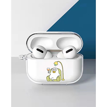 Case Ốp Vỏ Vệ Vịt Boss dành cho Airpods Pro/ Airpods 3 kèm móc treo- Hàng chính hãng