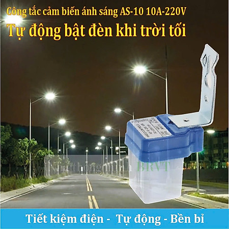 Công Tắc Cảm Biến Ánh Sáng AC220V/10A: Tự Động Bật Đèn Khi Tối, Tắt Khi Sáng