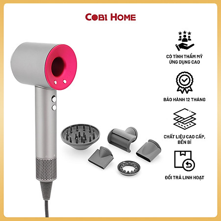 Máy Sấy Tóc Cao Cấp Giúp Vừa Sấy Vừa Tạo Kiểu Tóc Và Giúp Tóc Giữ Độ Suôn Mượt - 344104 . Hàng chính hãng Cobi home.