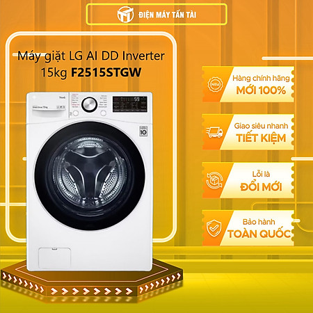 Máy Giặt LG Inverter 15Kg F2515STGW- Hàng chính hãng- Giao toàn quốc