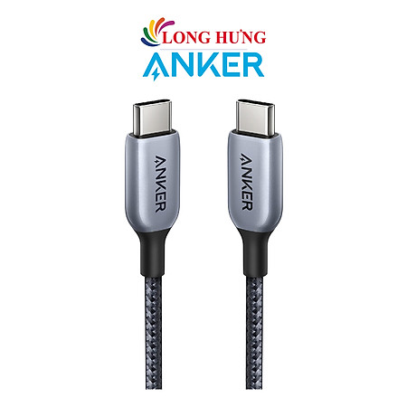 Cáp USB Type-C to Type-C Anker 765 Nylon Cable 140W 0.9m A8865 - Hàng chính hãng