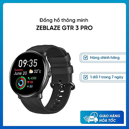 Đồng Hồ Thông Minh Zeblaze GTR 3 Pro - Màn hình Amoled 1.43 Inch - Cuộc Gọi Bluetooth - Viền Kim Loại - Full Tiếng Việt - Hàng Chính Hãng
