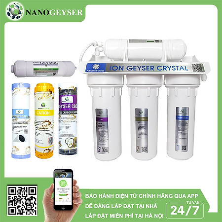 Máy lọc nước Nano Geyser ECO CRYSTAL 8 cấp công nghệ lọc UF - Hàng Chính Hãng