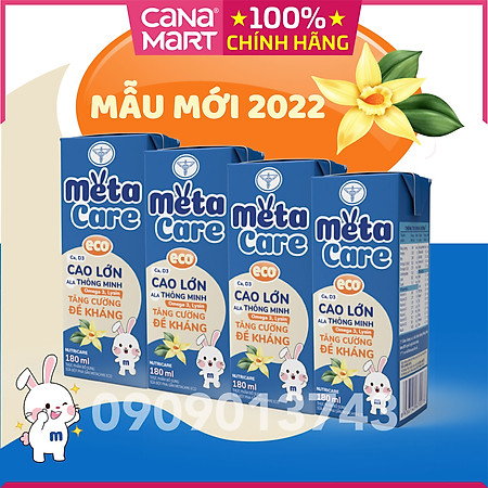 Thừng sữa nước Nutricare Metacare ECO giúp trẻ phát triển toàn diện (180ml)